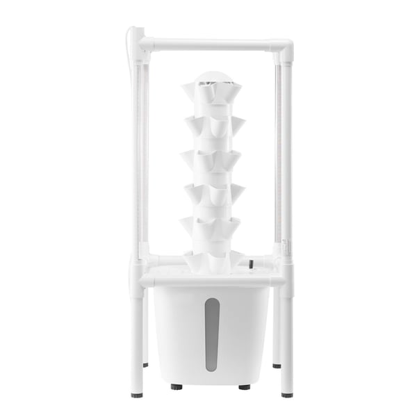 Hydroponisk dyrkningssystem, 43x43x100 cm, Hvid, Vertikal have