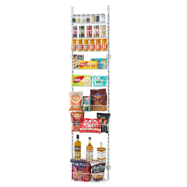 Keittiökaapin järjestelijä, 420x180x1950 mm, valkoinen, teräs
