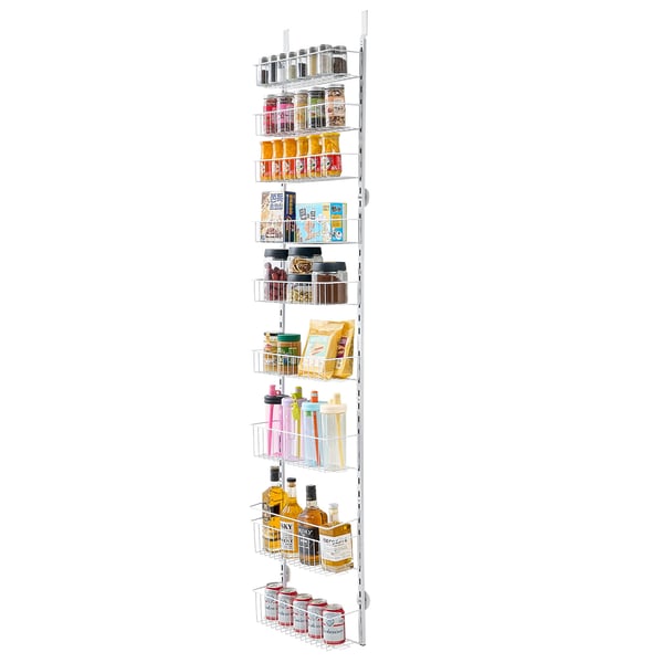 Spisekammerorganisator, 420x180x1950 mm, Hvid, Stål