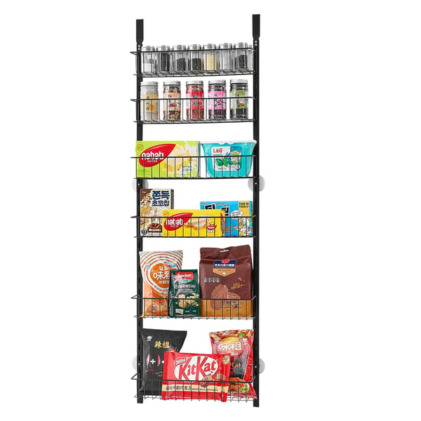 Keittiökaapin järjestelijä, 16.5x7.1x133 cm, musta, teräs
