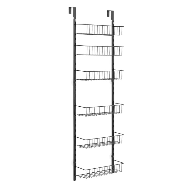 Skafferiorganisatör, 16.5x7.1x133 cm, Svart, Stål