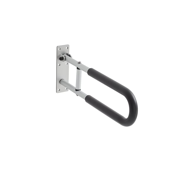 Toiletstøtteræling, 23x75x60,5 cm, Sølv, Sammenklappelig aluminium Toiletstøtteræling, 23x75x60,5 cm, Sølv, Sammenklappelig aluminium