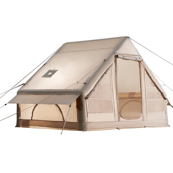 Oppusteligt campingtelt, 3x2x2 m, beige, 4-sæsoners udendørs shelter