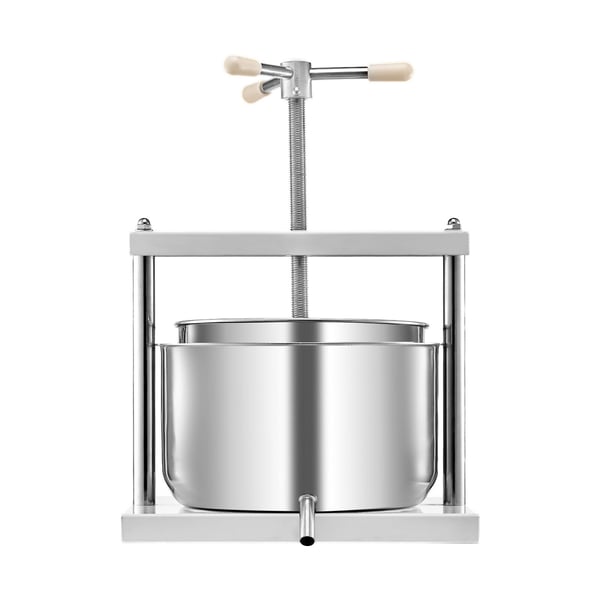 Frugt- og vinpresse, 12L, 370x355x410 mm, Hvid, Rustfrit stål