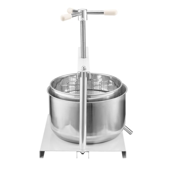 Frugt- og vinpresse, 12L, 370x355x410 mm, Hvid, Rustfrit stål