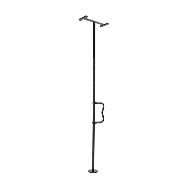 Transferstang, gulv-til-loft spændemonteret grebsstang, 550x215x3050 mm, sort, metal