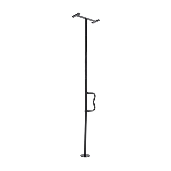 Transferstang, gulv-til-loft spændemonteret grebsstang, 550x215x3050 mm, sort, metal