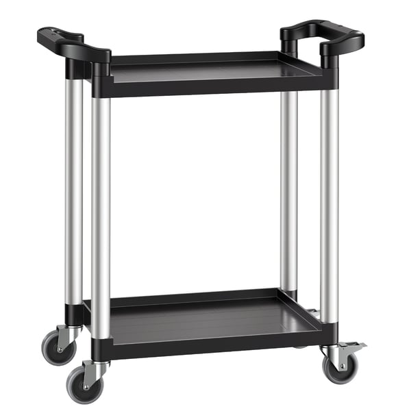 Serveringsvagn, 80x41x94,5 cm, Svart, Plast