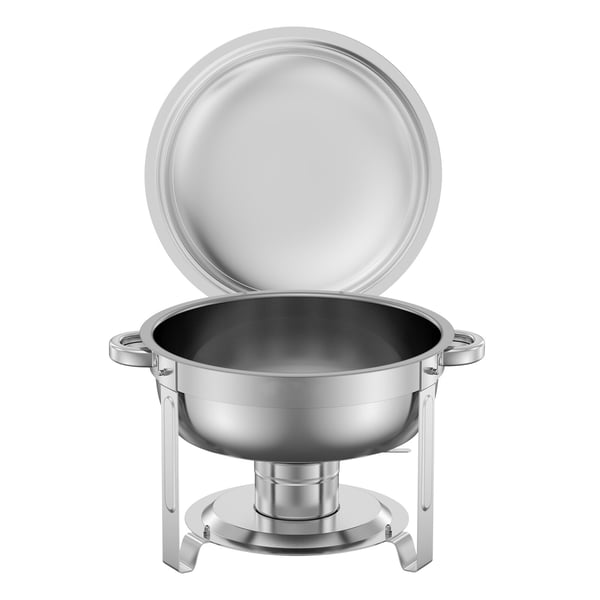 Chafing Dish Buffet -setti, 5 Qt 2 kpl, ruostumaton teräs, hopea, tarjoilulämmitin