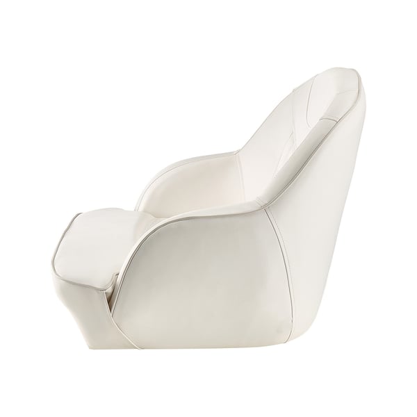 Bådsæde, 59.4x54.3x48.3 cm, Hvid, PVC-læder