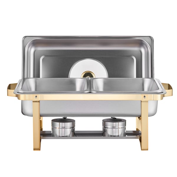 Chafing Dish Bufféset, 4 Qt 2-pack, Rostfritt Stål, Guld