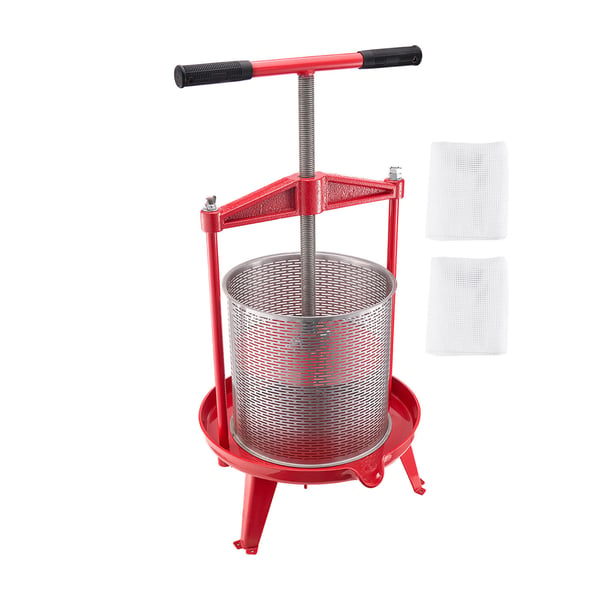 Hedelmä- ja viinipuristin, 14L, 405x620 mm, punainen, ruostumaton teräs