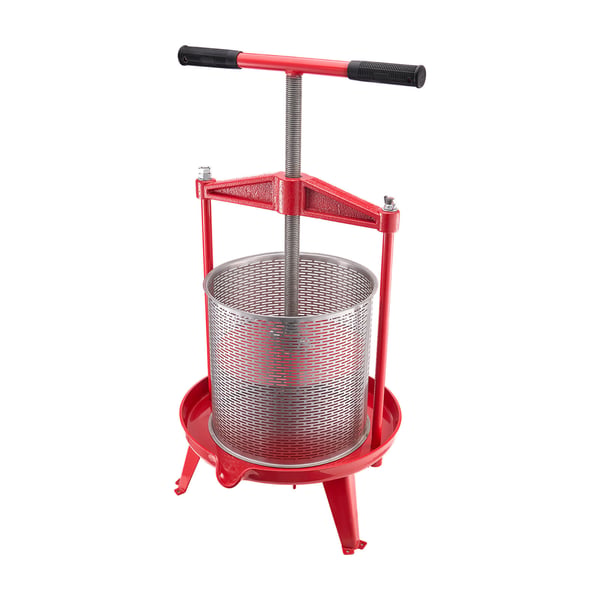 Hedelmä- ja viinipuristin, 14L, 405x620 mm, punainen, ruostumaton teräs