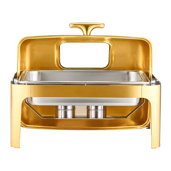 Chafing Dish Set, Rolltop Buffé 9QT Rostfritt Stål Guld
