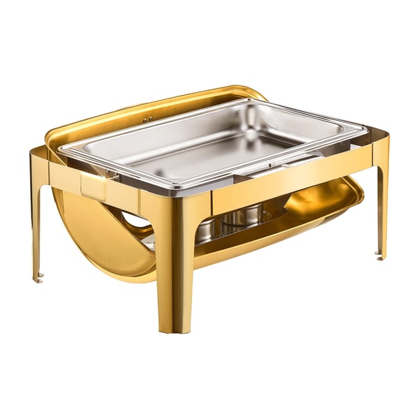Chafing Dish Set, Rolltop Buffé 9QT Rostfritt Stål Guld