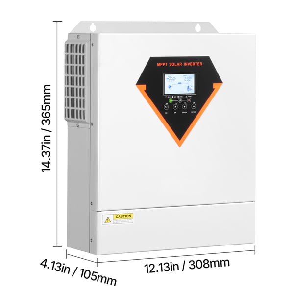 Hybrid aurinkoinvertteri 3500W, 365x308x105 mm, off-grid järjestelmä