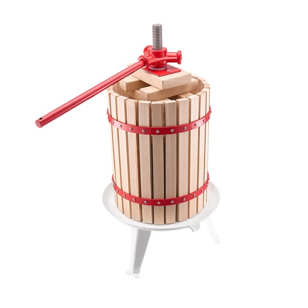 Frukt- och vinpress, 18L, 37x70.5 cm, Vit, Bokträ