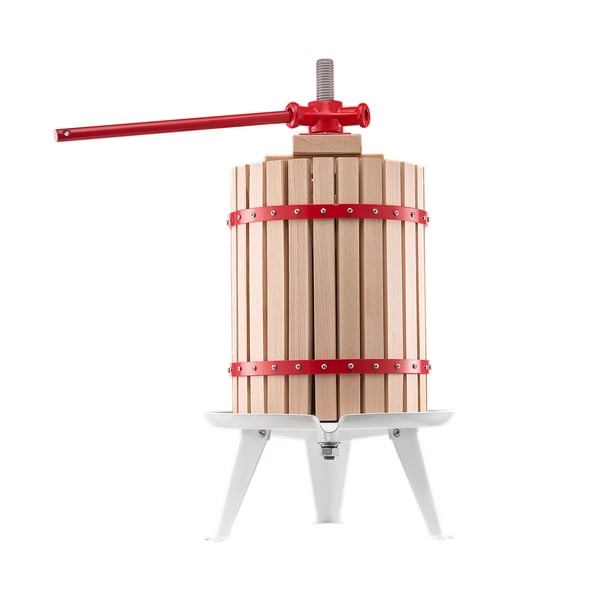 Frukt- och vinpress, 18L, 37x70.5 cm, Vit, Bokträ