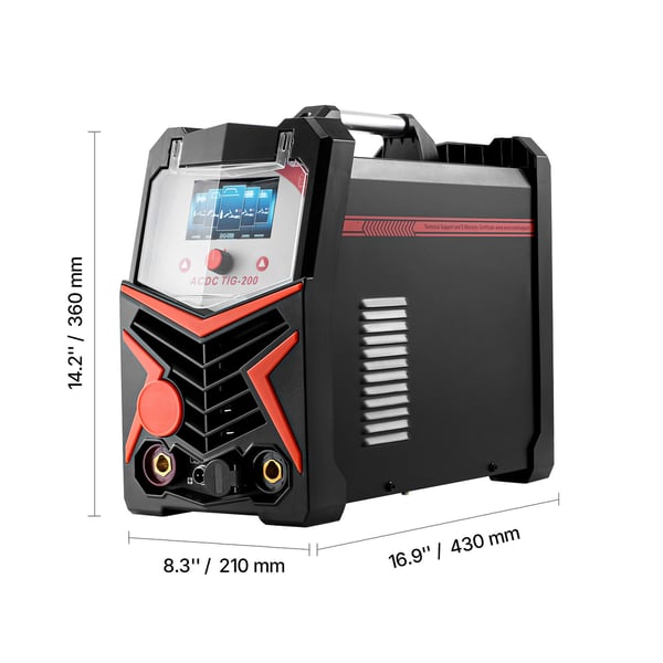 TIG-svets 430x210x360 mm, LED-display, aluminium-svetsmaskin