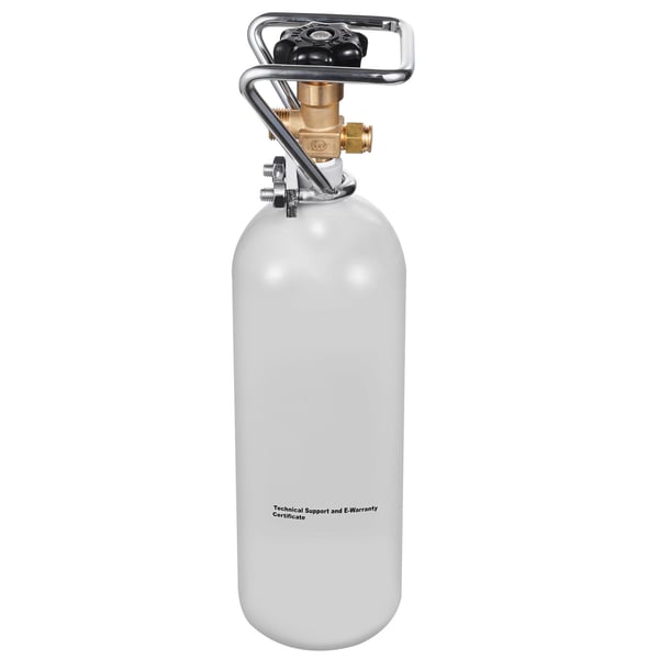CO2-tank, 115x115x445 mm, grå, legeret stål