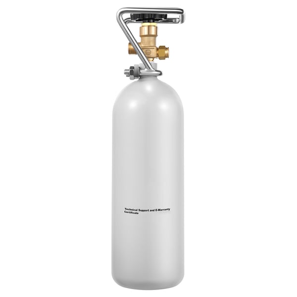CO2-tank, 115x115x445 mm, grå, legeret stål