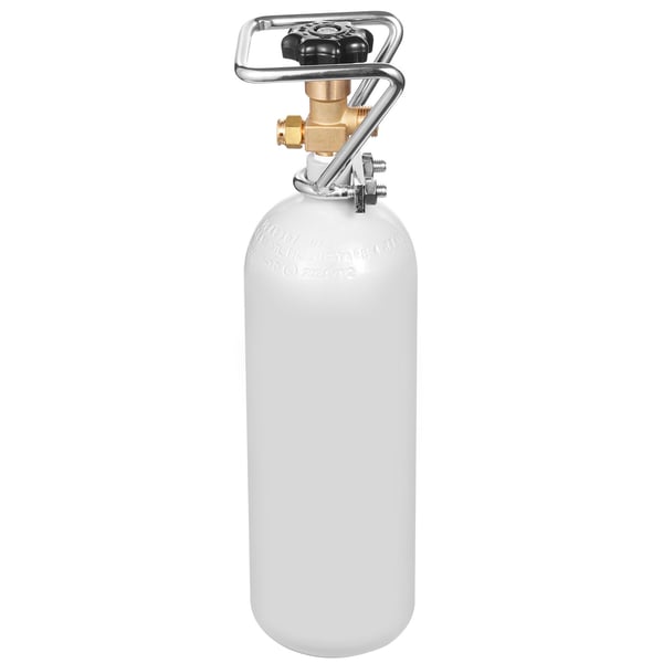 CO2-tank, 115x115x445 mm, grå, legeret stål