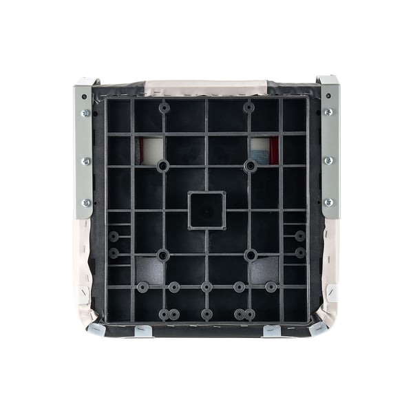Bådsæde, Høj Ryg Foldbart Fiskesæde, 42,5x51x55 cm, Sort-Grå, Vandtæt PVC Læder