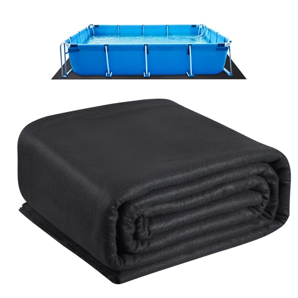 Poollinerunderlägg, 366x732 cm, Svart, Geotextilmaterial