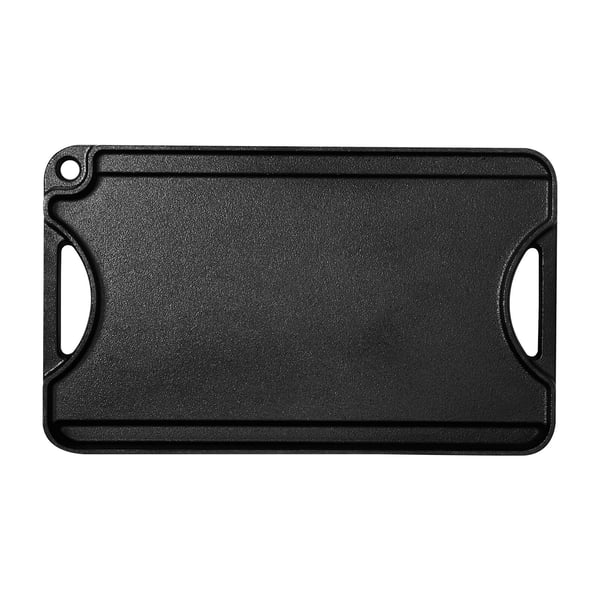 Grill og stegeplade, 35,6x21,6 cm, Sort, Støbejern