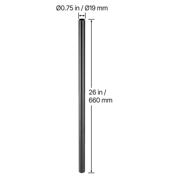 Trappräcken, 51-pack, 1.9x66 cm, svart, aluminium