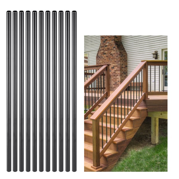 Trappräcken, 51-pack, 1.9x66 cm, svart, aluminium