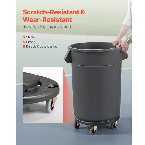 Soptunnedolly, 45,5x15,5 cm, Svart, Extra robust