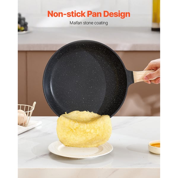 Kogegrejssæt, 17 dele, non-stick granit, sort, køkken