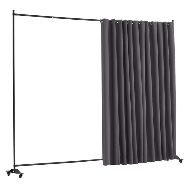 Rumdeler, 308,5x45x245,5 cm, Grå, Bærbar panel med hjul Rumdeler, 308,5x45x245,5 cm, Grå, Bærbar panel med hjul