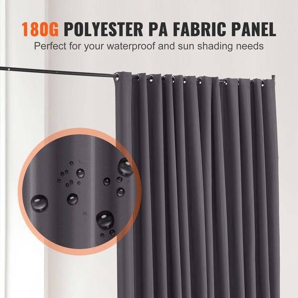 Rumdeler, 308,5x45x245,5 cm, Grå, Bærbar panel med hjul