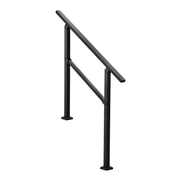 Udendørs gelænder, 1030x84x920 mm, Sort, Kulstofstål