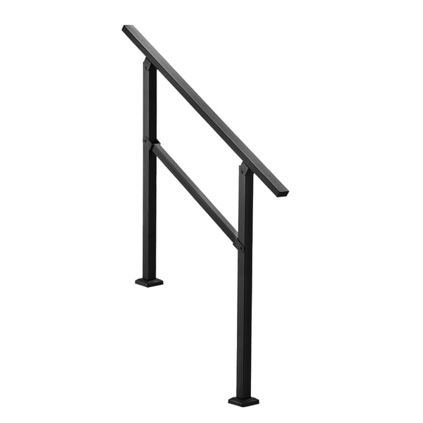 Udendørs gelænder, 1030x84x920 mm, Sort, Kulstofstål