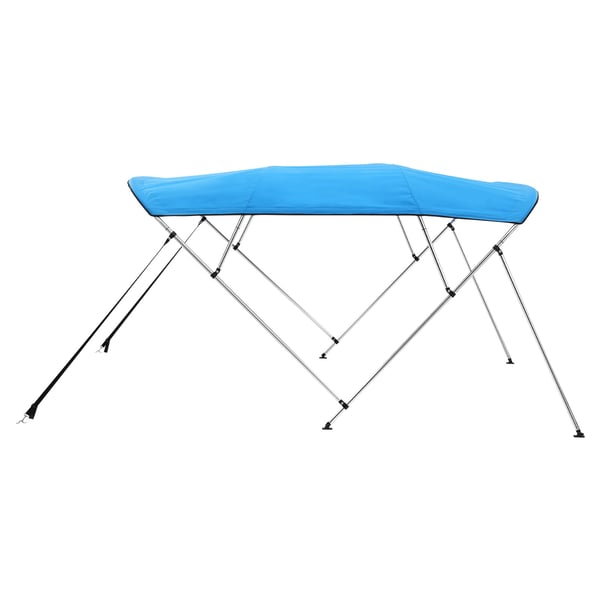 Veneen bimini-katos, 4 kaarta 96x85-90x54 cm, Pacific Blue, polyesterikatos