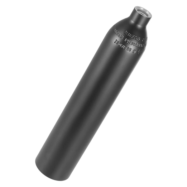 Scuba Tank, 0,5L Portabel Dykarsyrgastub, 7,3x36,5 cm, Svart, Aluminium