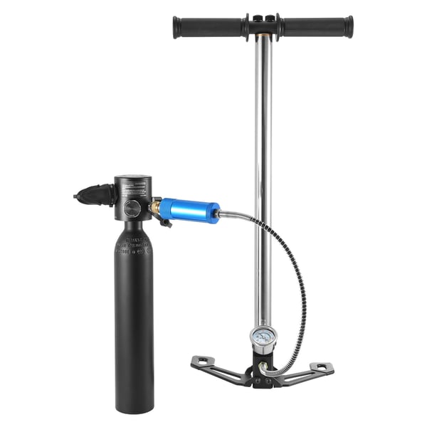 Scuba Tank, 0,5L Portabel Dykarsyrgastub, 7,3x36,5 cm, Svart, Aluminium