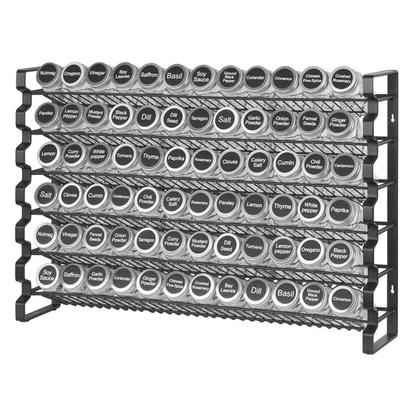 Krydderihylde Organizer, 59,1x11,8x40,7 cm, Opbevaring, Stål