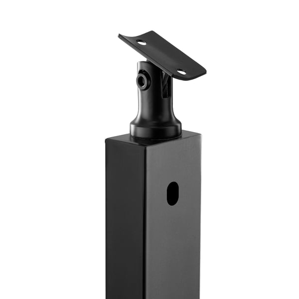 Kaidepylväs kaapelille, 91,4x5,1x5,1 cm, musta, ruostumaton teräs