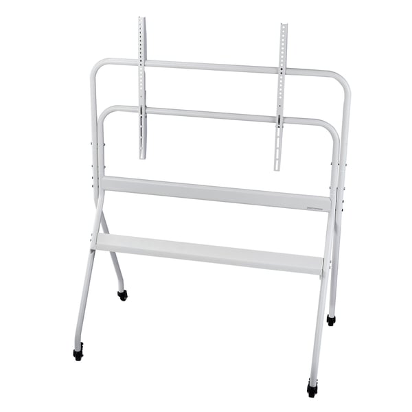 Rullende TV-stander, 1130x635x1520 cm, Sort, Justerbar mobilvogn
