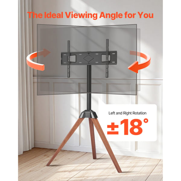TV-bord, Staffeli-stativ, 91x51x144 cm, Eg, Træ