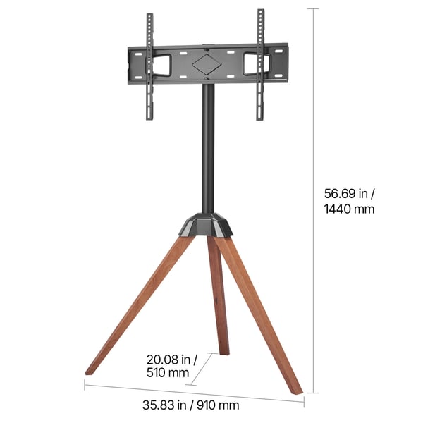 TV-bord, Staffeli-stativ, 91x51x144 cm, Eg, Træ