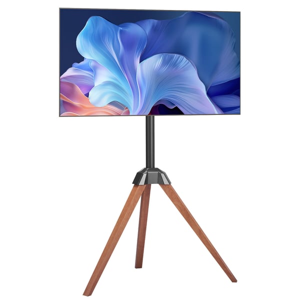TV-bord, Staffeli-stativ, 91x51x144 cm, Eg, Træ