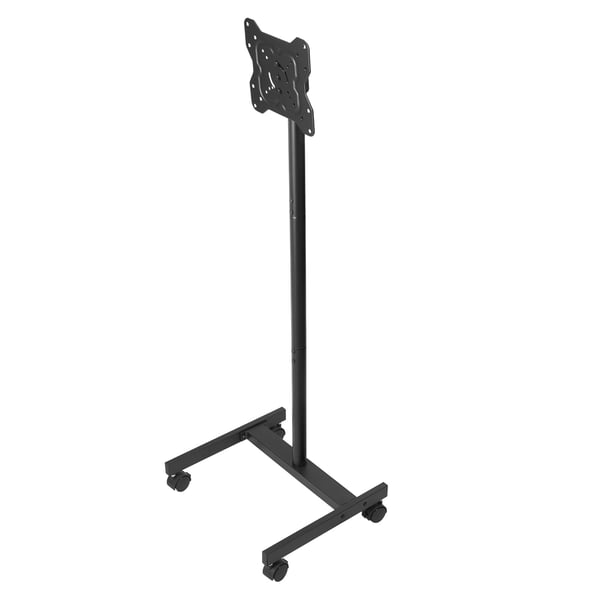 TV-bord, Rullende mobil TV-stander 47x42x136,5 cm, Sort, Justerbar