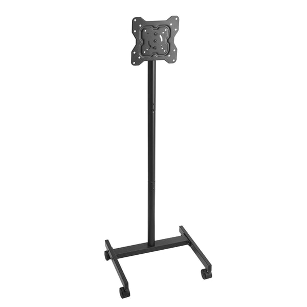 TV-bord, Rullende mobil TV-stander 47x42x136,5 cm, Sort, Justerbar