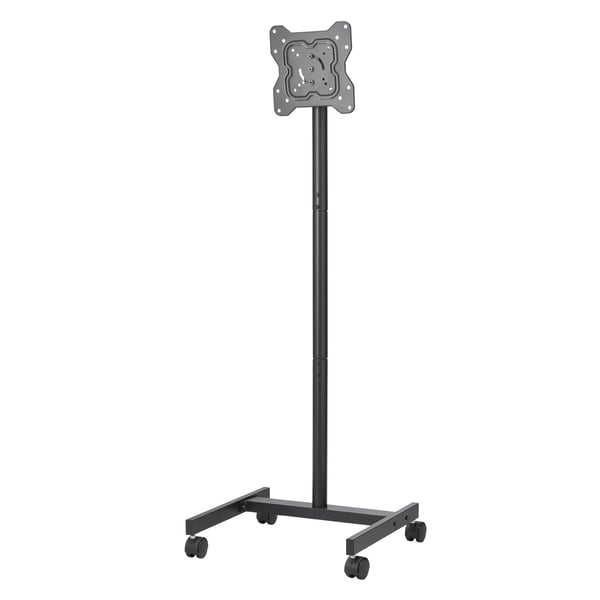 TV-bord, Rullende mobil TV-stander 47x42x136,5 cm, Sort, Justerbar