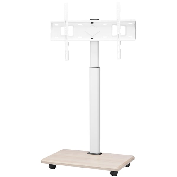 TV-bord, Rullende mobil TV-vogn, 66x38x114,5-135 cm, Justerbar, Metal